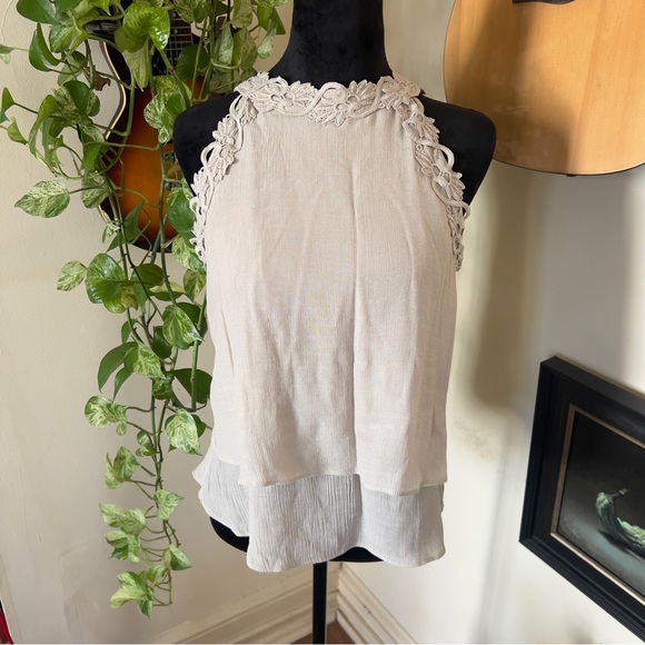 A.Byer Boho Floral Halter Neck Blouse - Size Medium - Picture 1 of 6